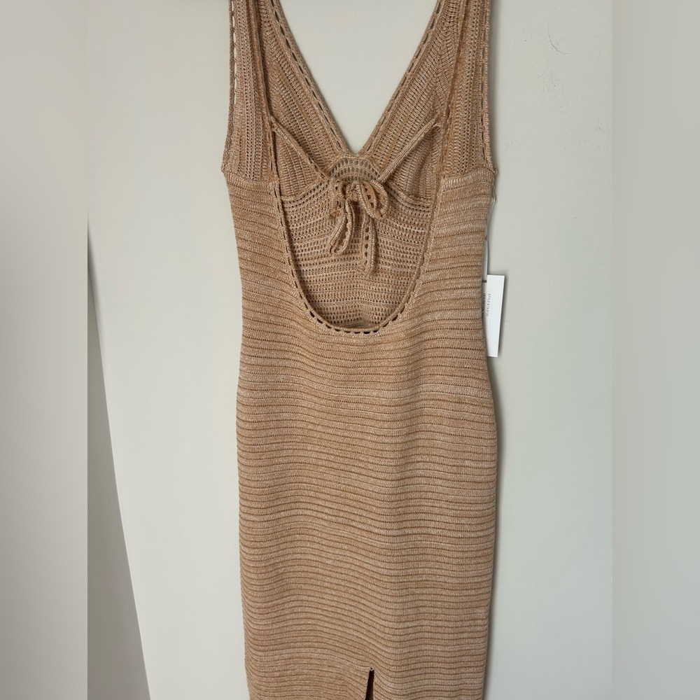 Viral Torn by Ronny Kobo Tan Open Back Maxi Dress - Picture 5 of 6